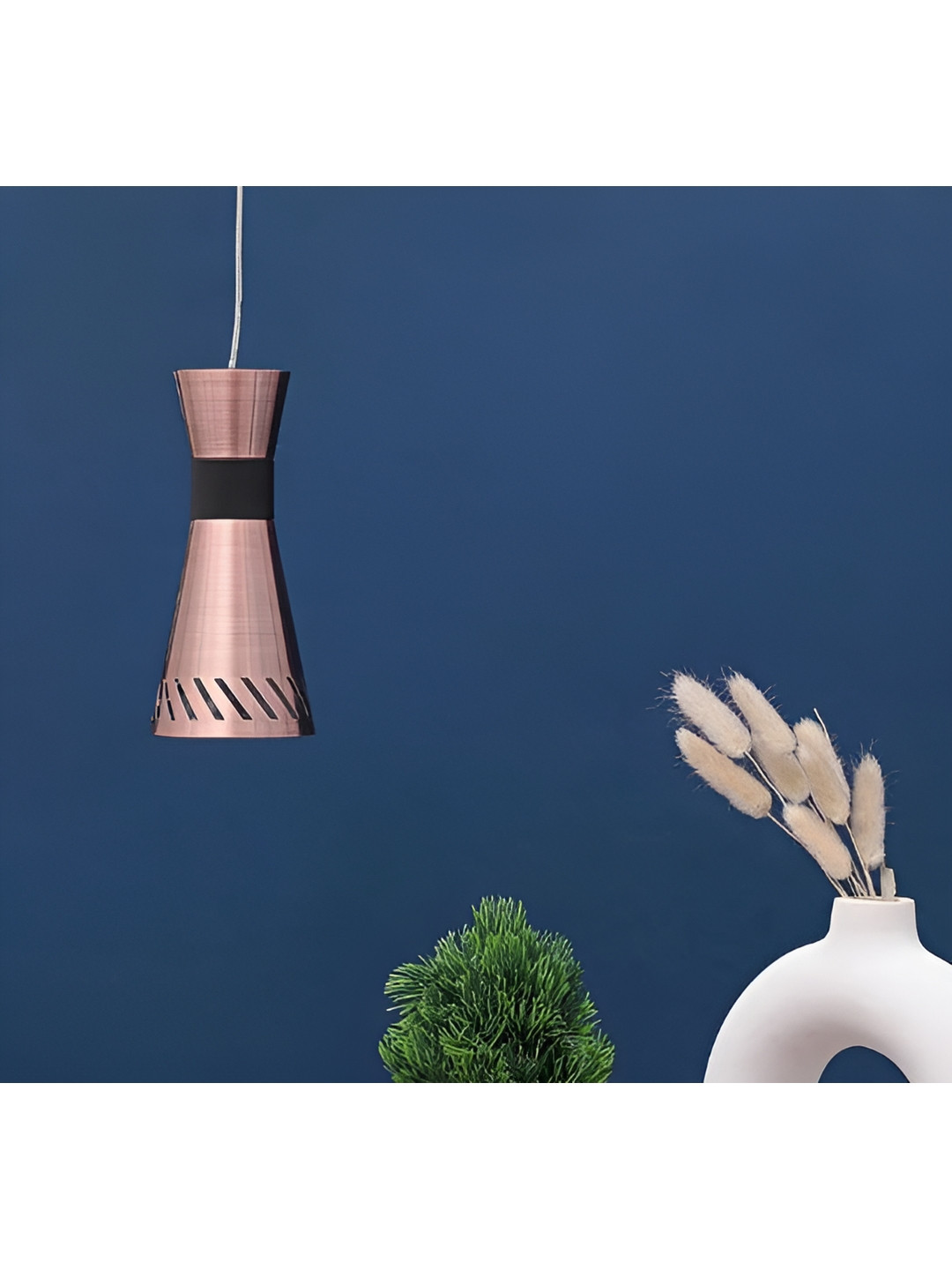 

DENICRAAS Gold-Toned & Black Textured Aluminium Bell Contemporary Ceiling Lamps