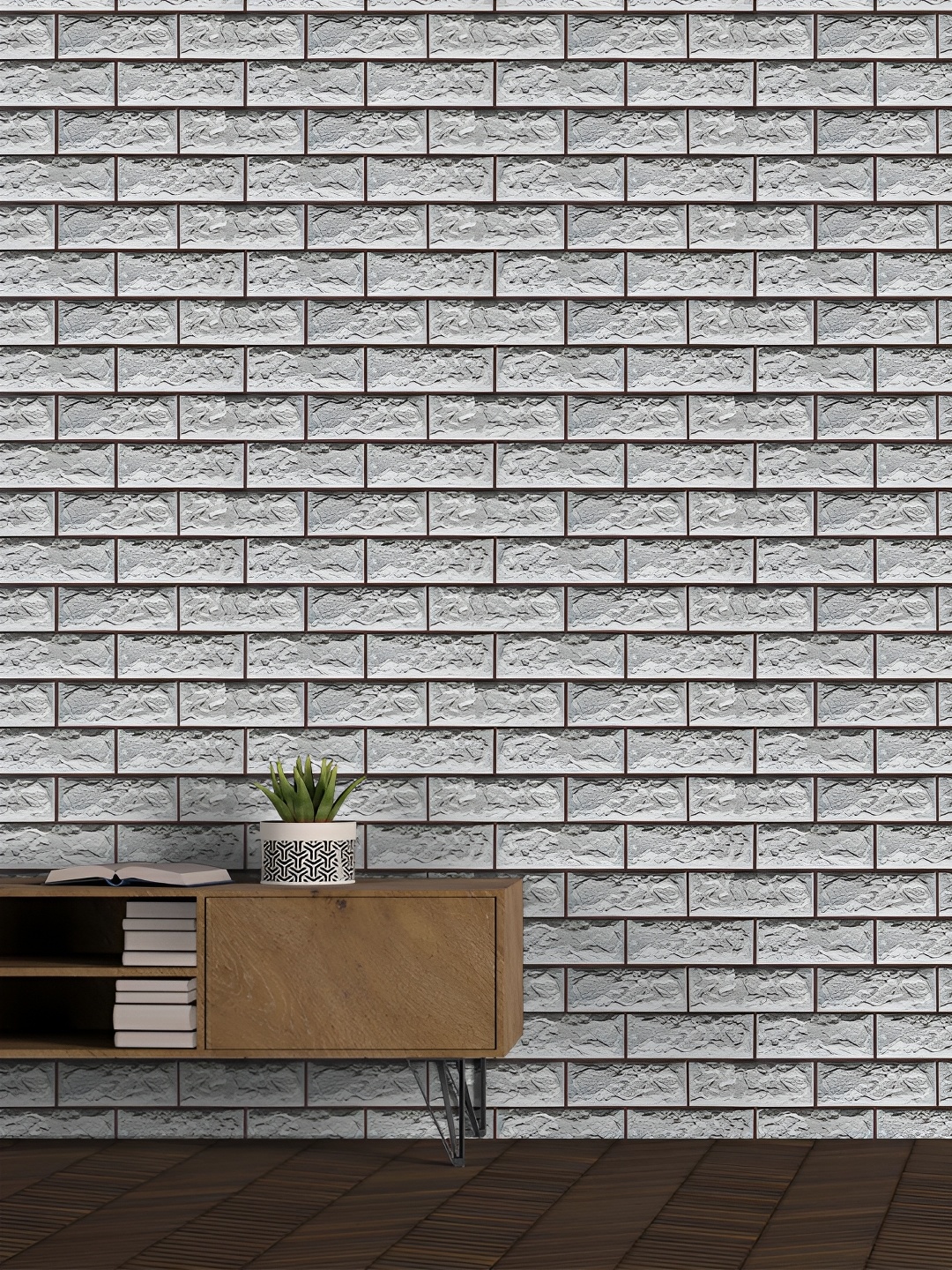 

Asian royal Grey & Black Printed Self Adhesive Waterproof Wall Sticker