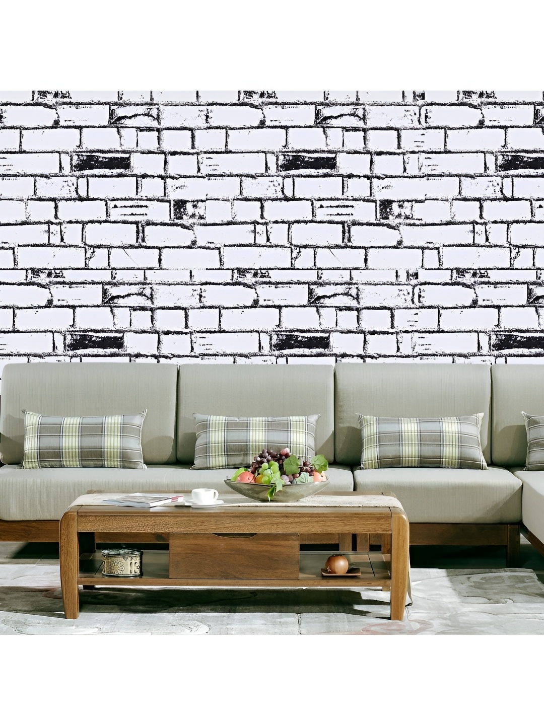 

Asian royal White & Black Printed Self Adhesive Waterproof Wall Sticker