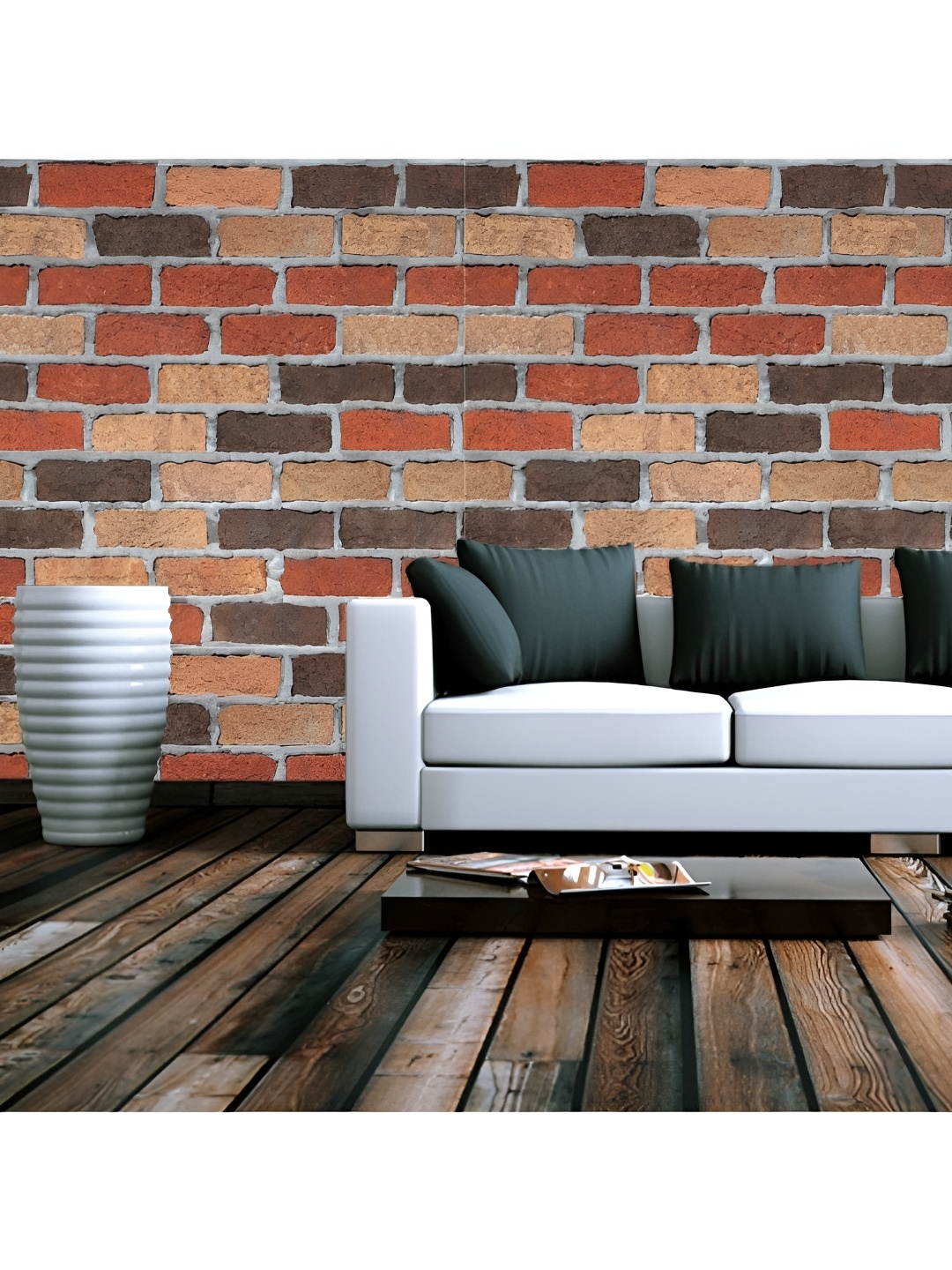 

Asian royal Brown & Cream Printed Self Adhesive Waterproof Wall Sticker