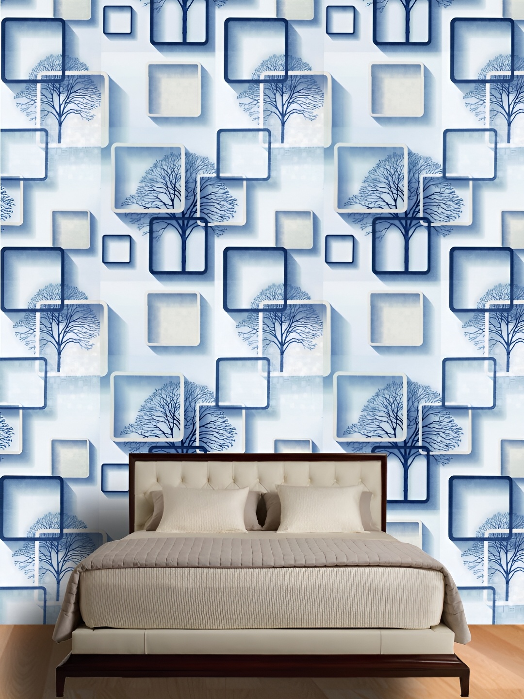 

Asian royal Blue Printed Self Adhesive Waterproof Wall Sticker