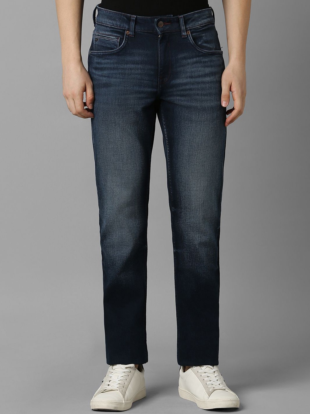 

Louis Philippe Jeans Men Slim Fit Heavy Fade Jeans, Navy blue