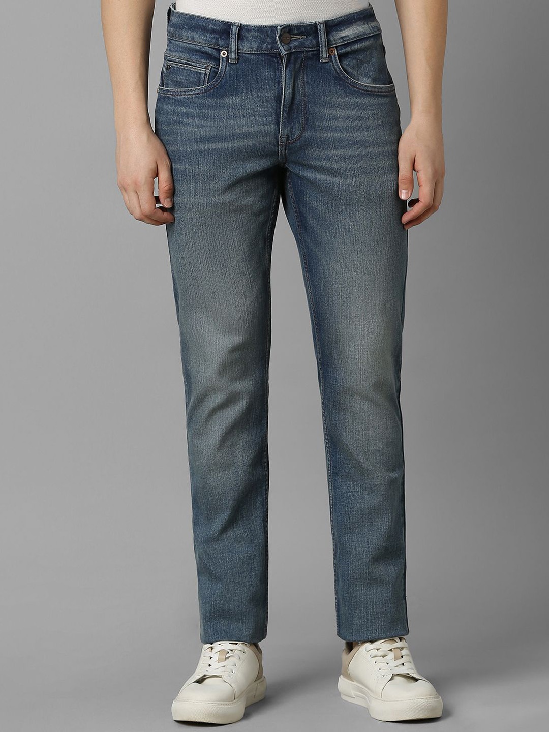 

Louis Philippe Jeans Men Slim Fit Heavy Fade Jeans, Blue
