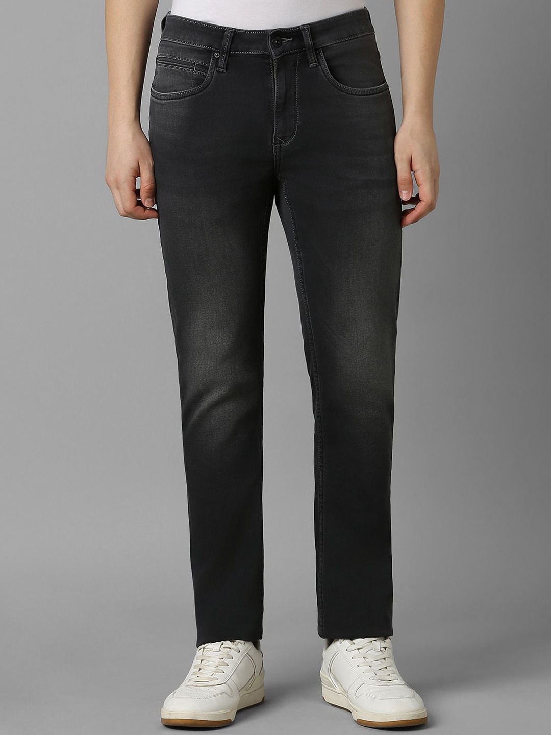 

Louis Philippe Jeans Men Slim Fit Light Fade Jeans, Black
