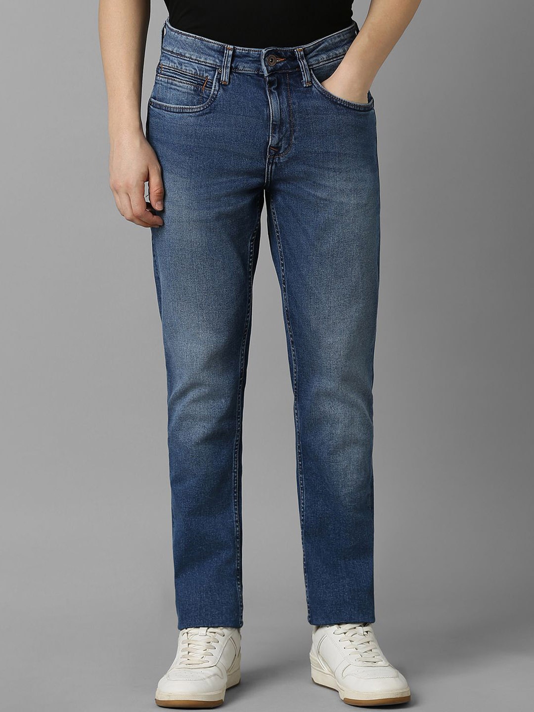 

Louis Philippe Jeans Men Slim Fit Heavy Fade Jeans, Blue