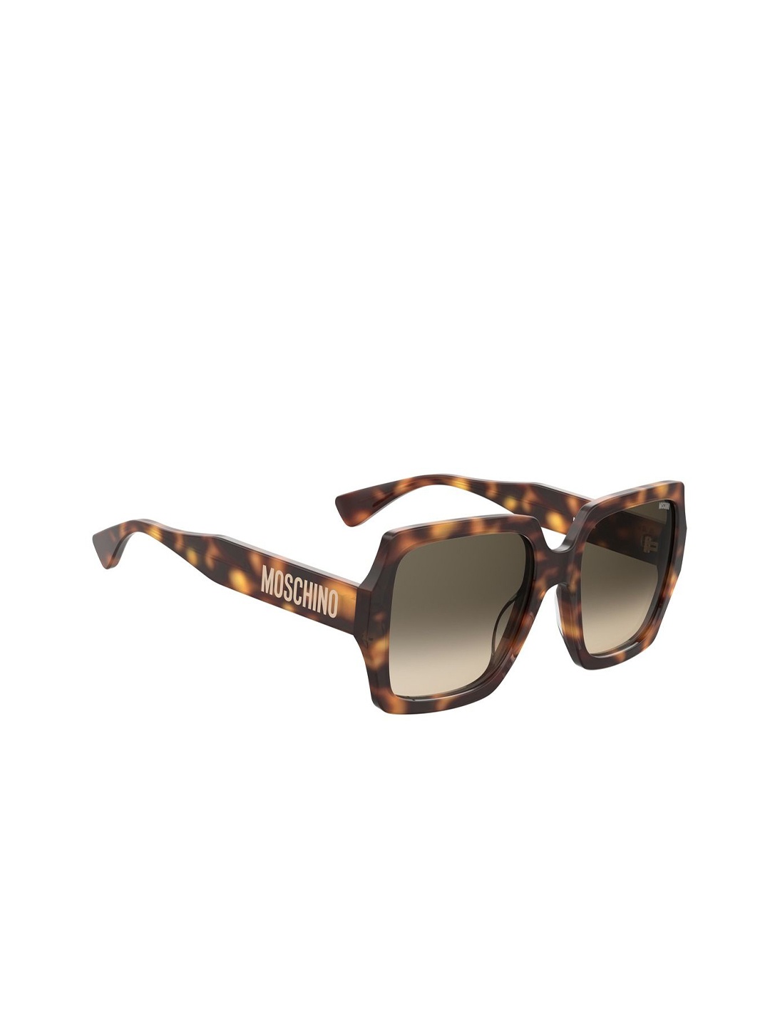 

MOSCHINO Women Square Sunglasses with UV Protected Lens 20471505L569K, Green