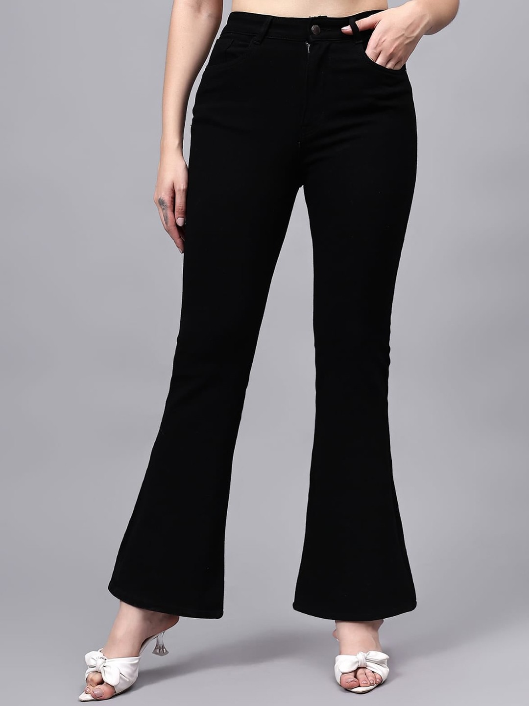 

FASHIONFIBRE Women Hottie High-Rise Stretchable Jeans, Black