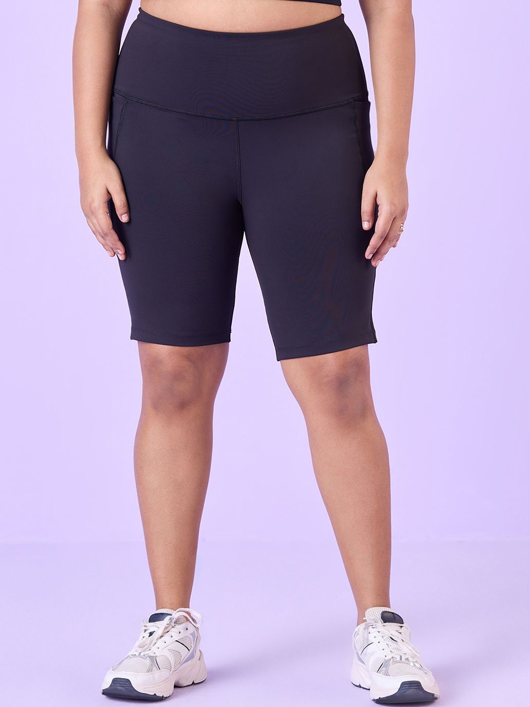 

Big Hello - The Plus Life Women Sports Shorts, Black