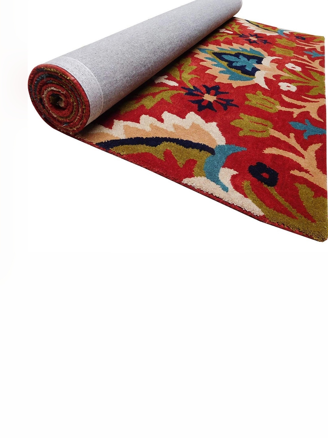 

IMRA CARPET Red Ethnic Motifs Woollen Carpet