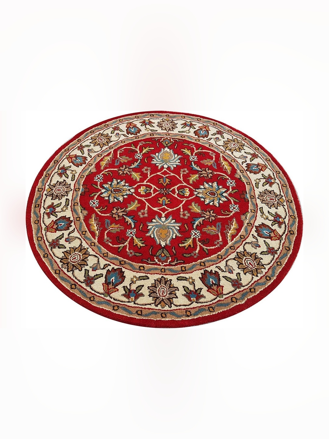 

IMRA CARPET Red Floral Woollen Carpet