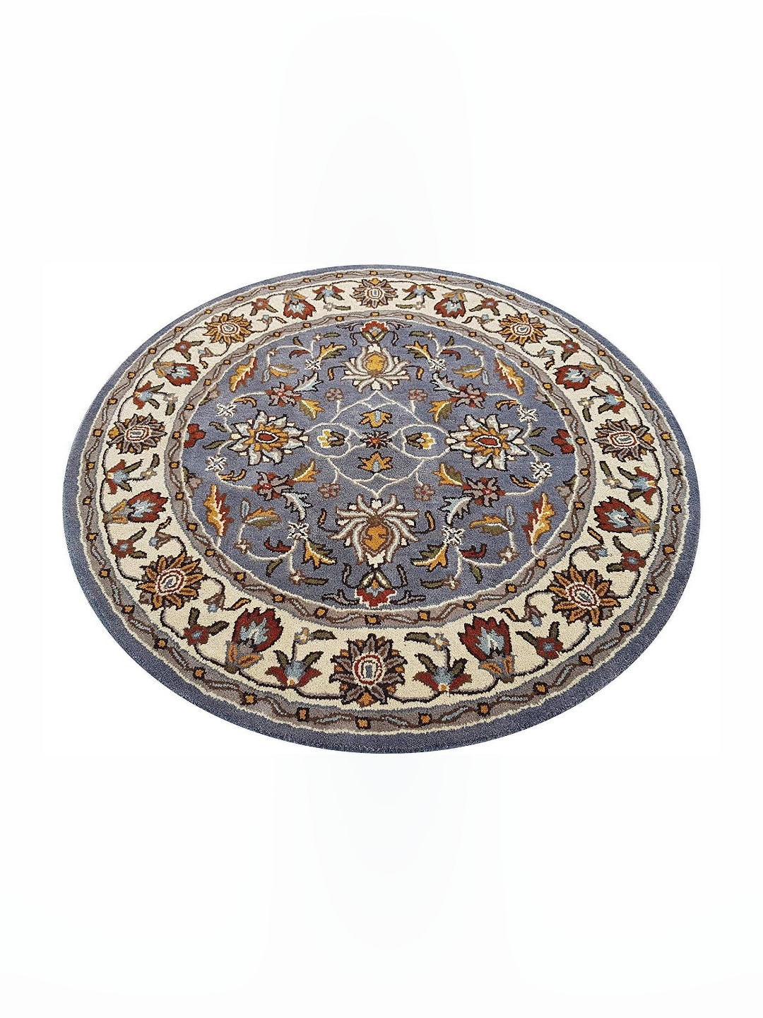 

IMRA CARPET Grey Floral Handmade Woollen Carpet