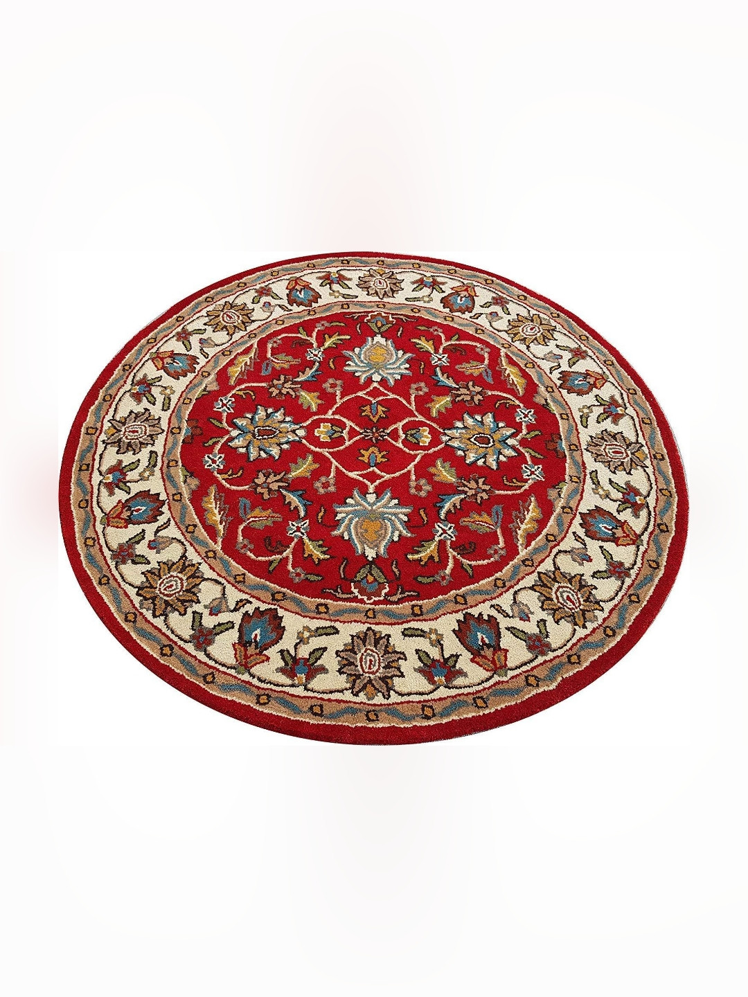

IMRA CARPET Red & Cream Ethnic Motifs Woollen Contemporary Carpet