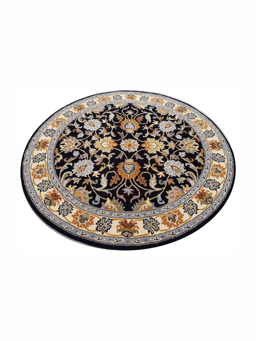 

IMRA CARPET Black Ethnic Motifs Woollen Carpet