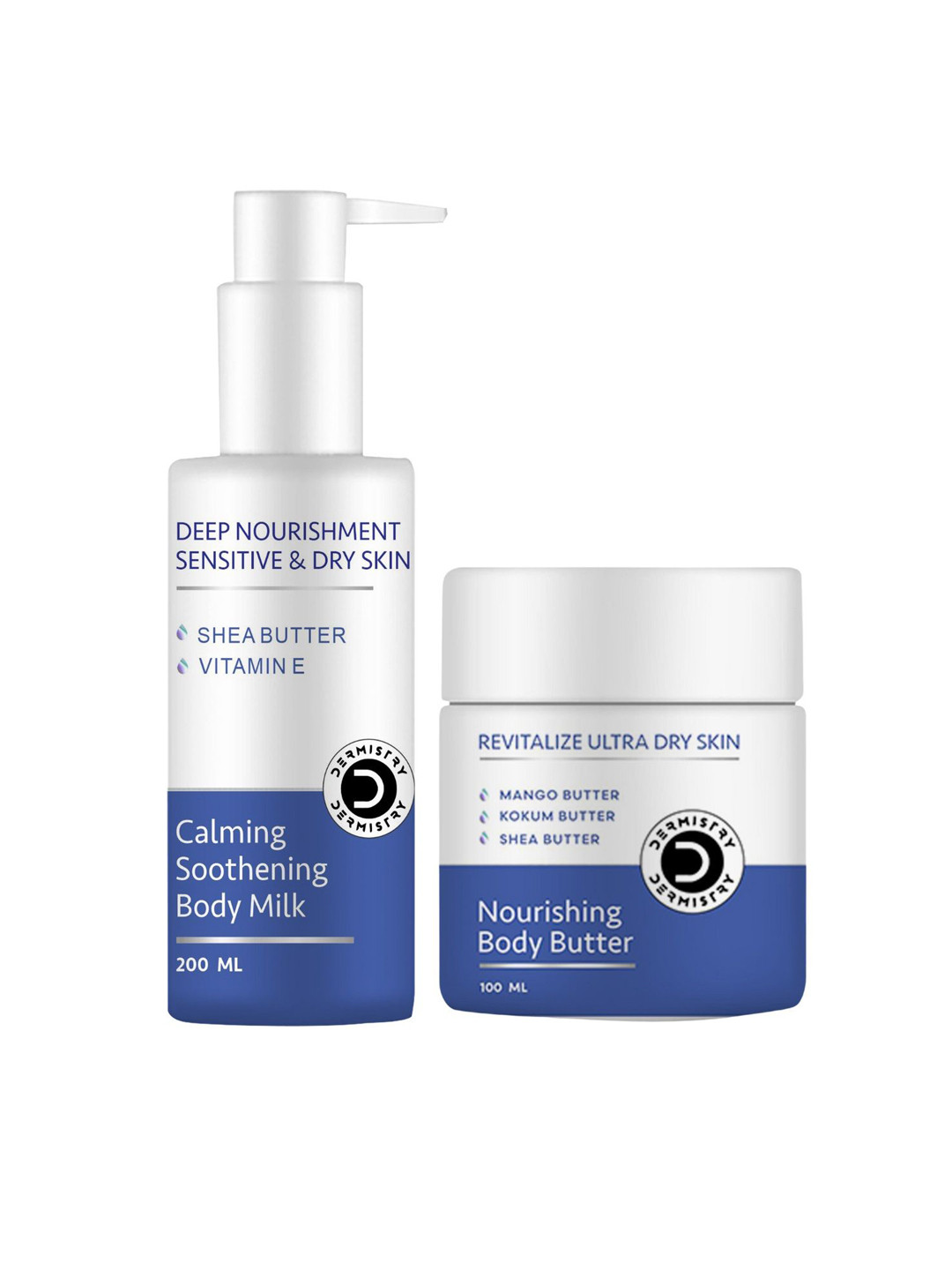 

Vigini Dermistry Calming Soothening Body Milk 200ml & Nourishing Body Butter 100ml, White