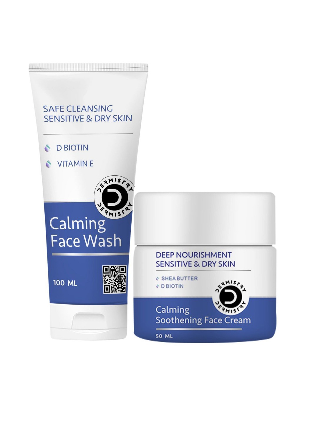 

Vigini Dermistry Calming Face Wash 100ml & Calming Soothening Face Cream 50ml, White