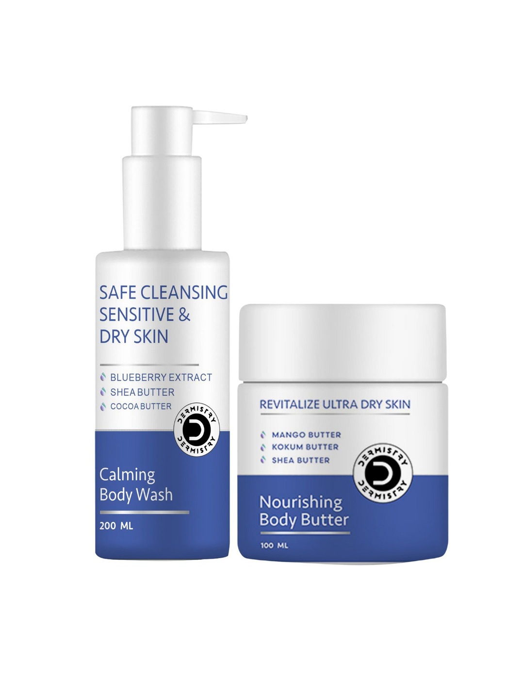 

Vigini Dermistry Calming Body Wash 200ml & Nourishing Body Butter - 100ml, White