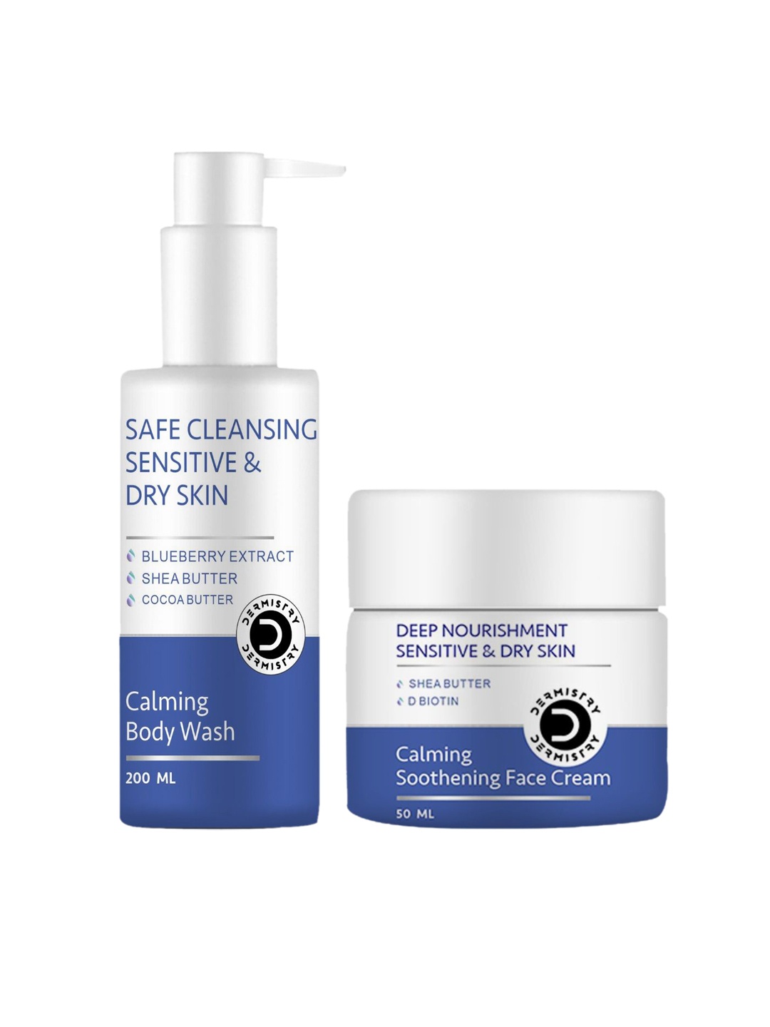 

Vigini Dermistry Calming Body Wash 200ml & Calming Soothening Face Cream - 50ml, White