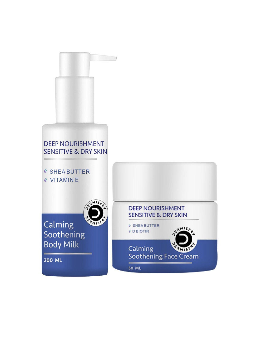 

Vigini Dermistry Calming Soothening Body Milk 200ml & Face Cream 50ml, White