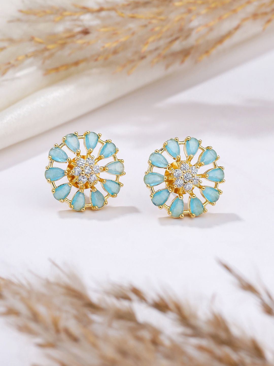

THE AAB STUDIO Circular Studs Earrings, Green