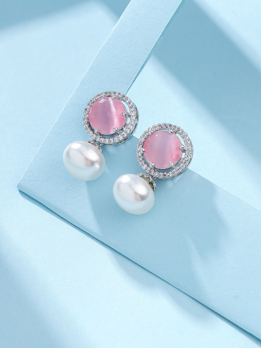 

THE AAB STUDIO Circular Drop Earrings, Pink