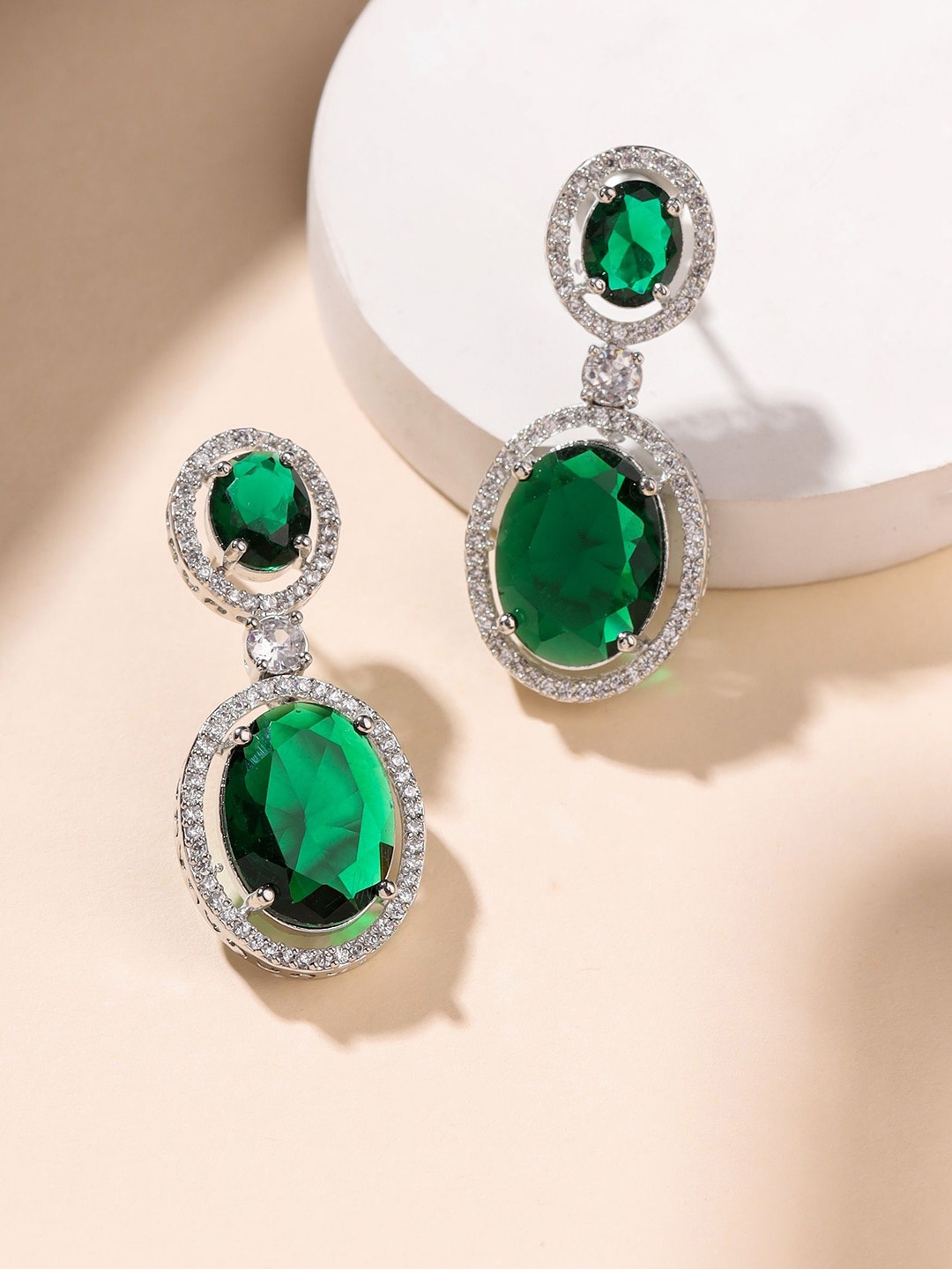 

THE AAB STUDIO Contemporary Studs Earrings, Green