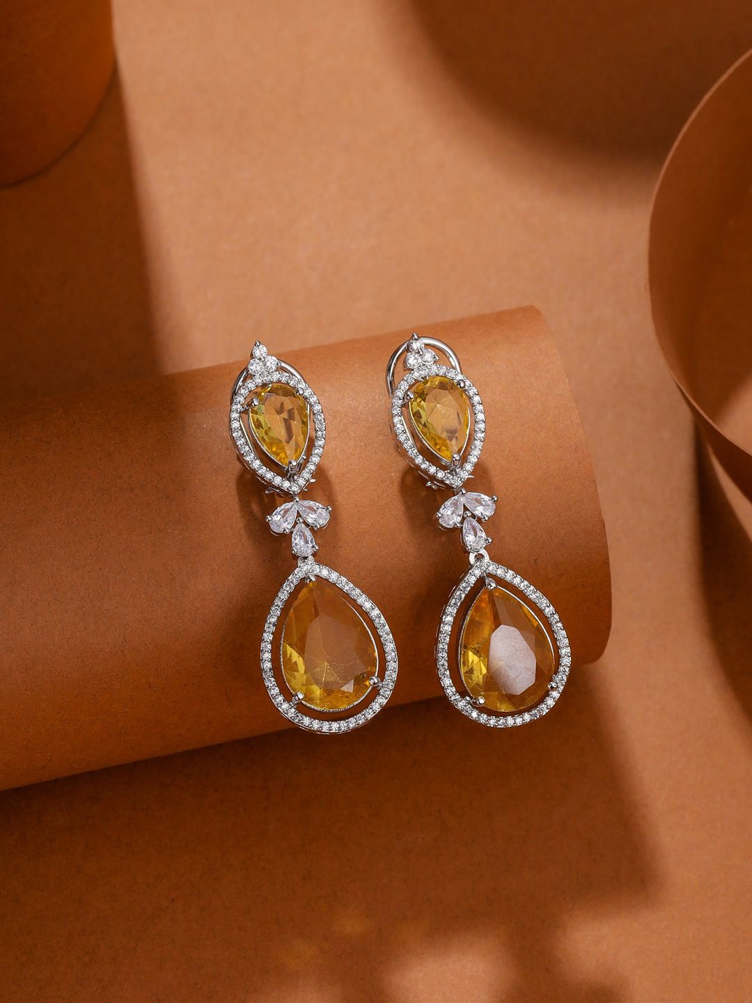 

THE AAB STUDIO Contemporary Drop Earrings, Yellow