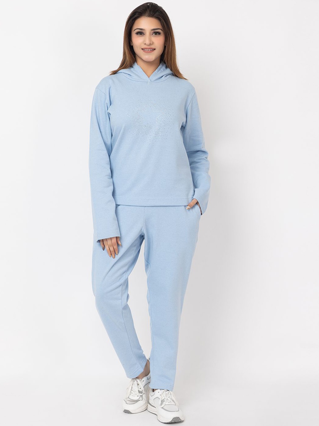 

KEIKO Women Hooded Long Sleeves Tracksuits, Blue