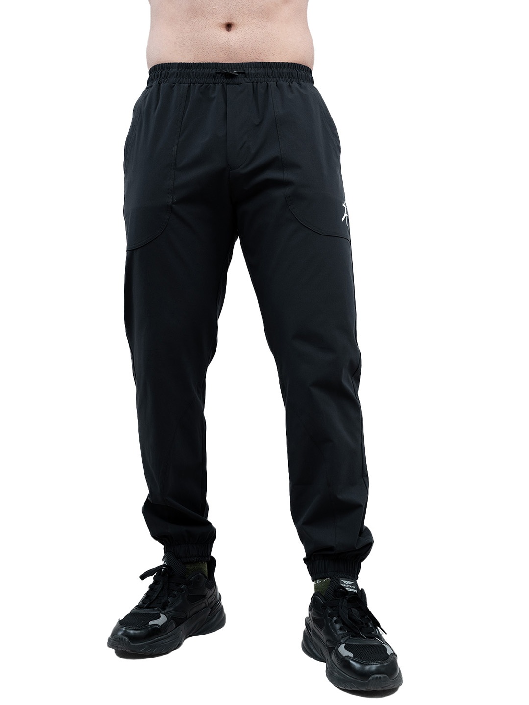 

Athflex Men's Parachute Slim Fit Daily Joggers, Black