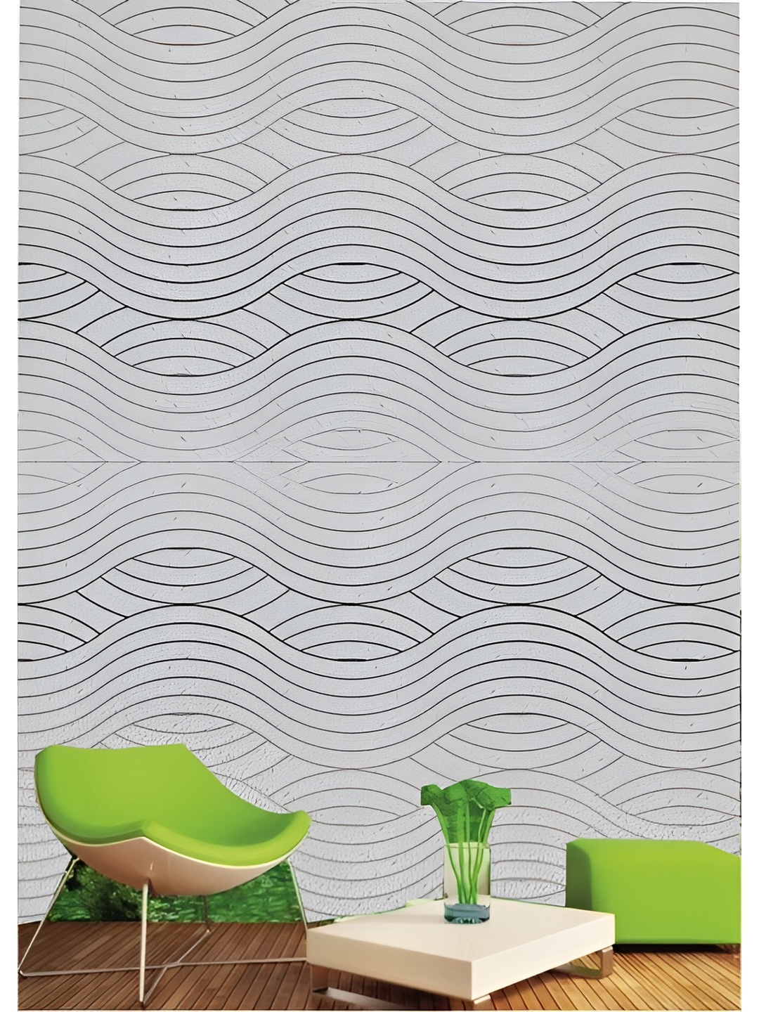 

Aura Grey Self Adhesive Abdtract-Printed Wall Sticker