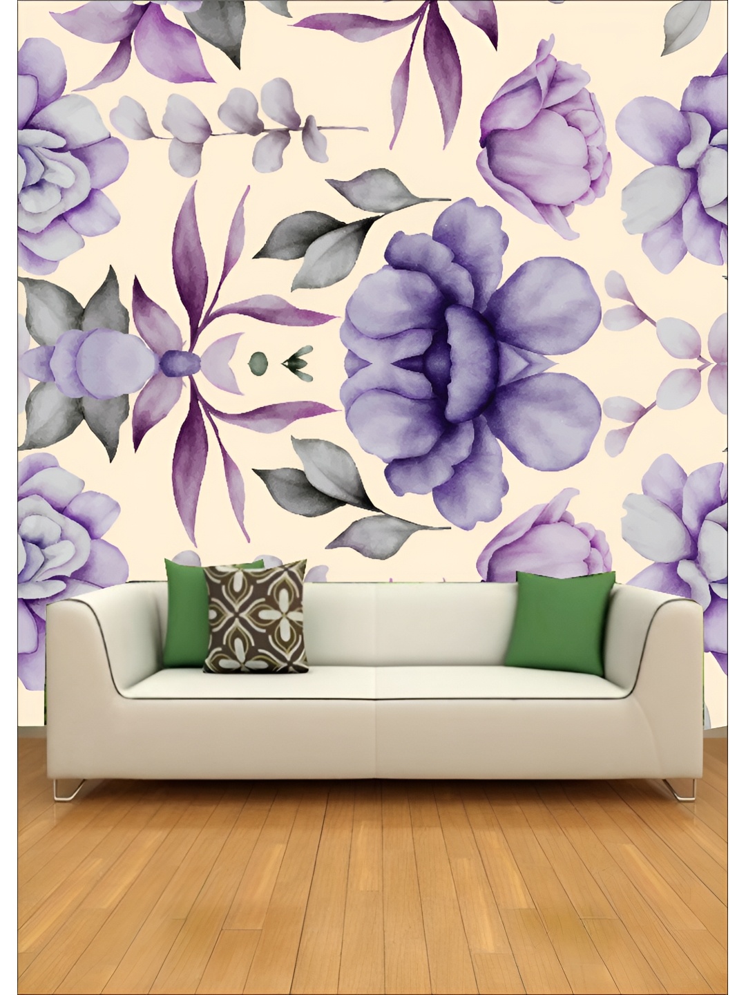 

Aura Purple & Beige Self Adhesive Abdtract-Printed Wall Sticker