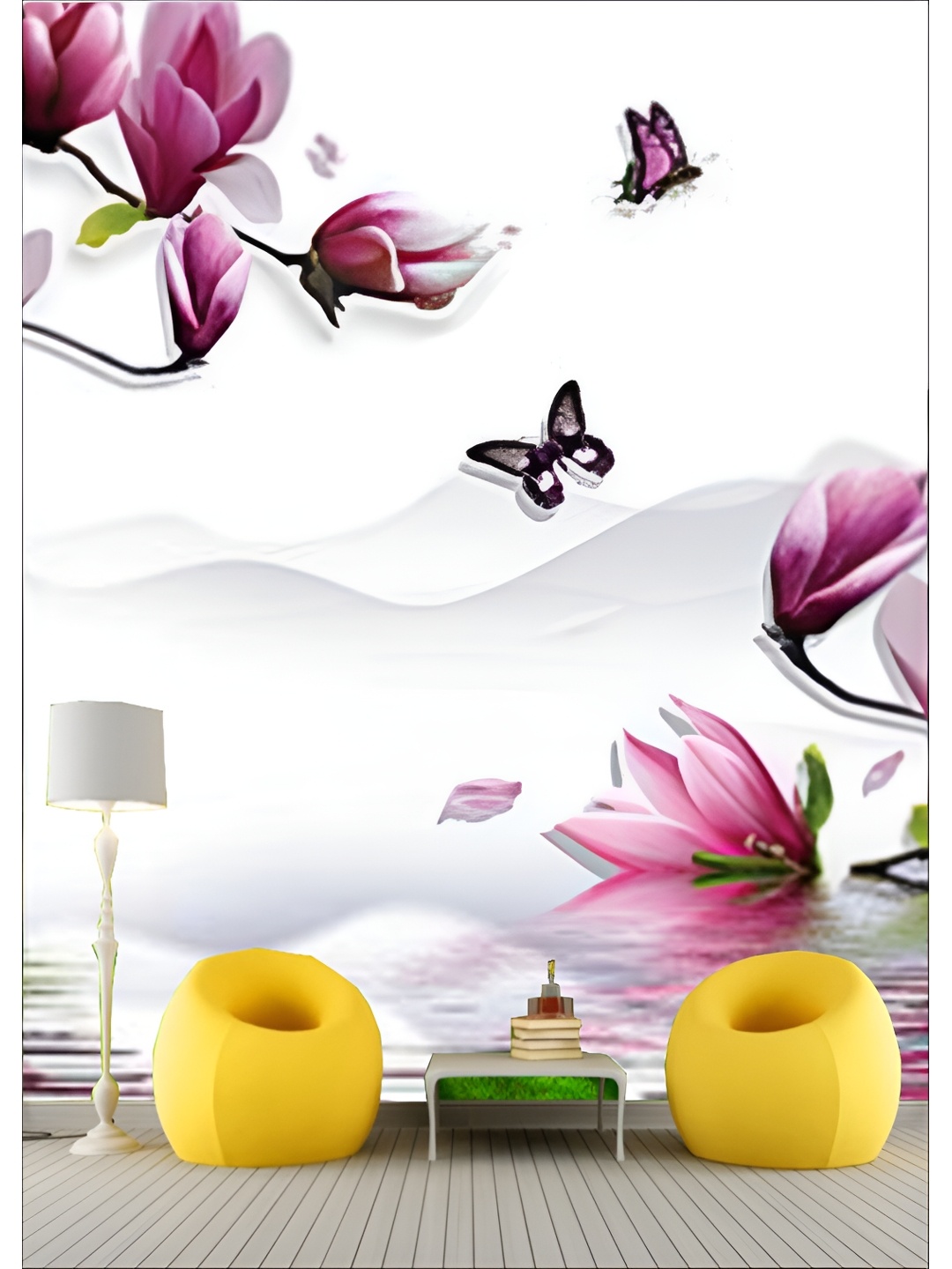

Aura White & Purple Abstract Self-Adhesive Wall Sticker