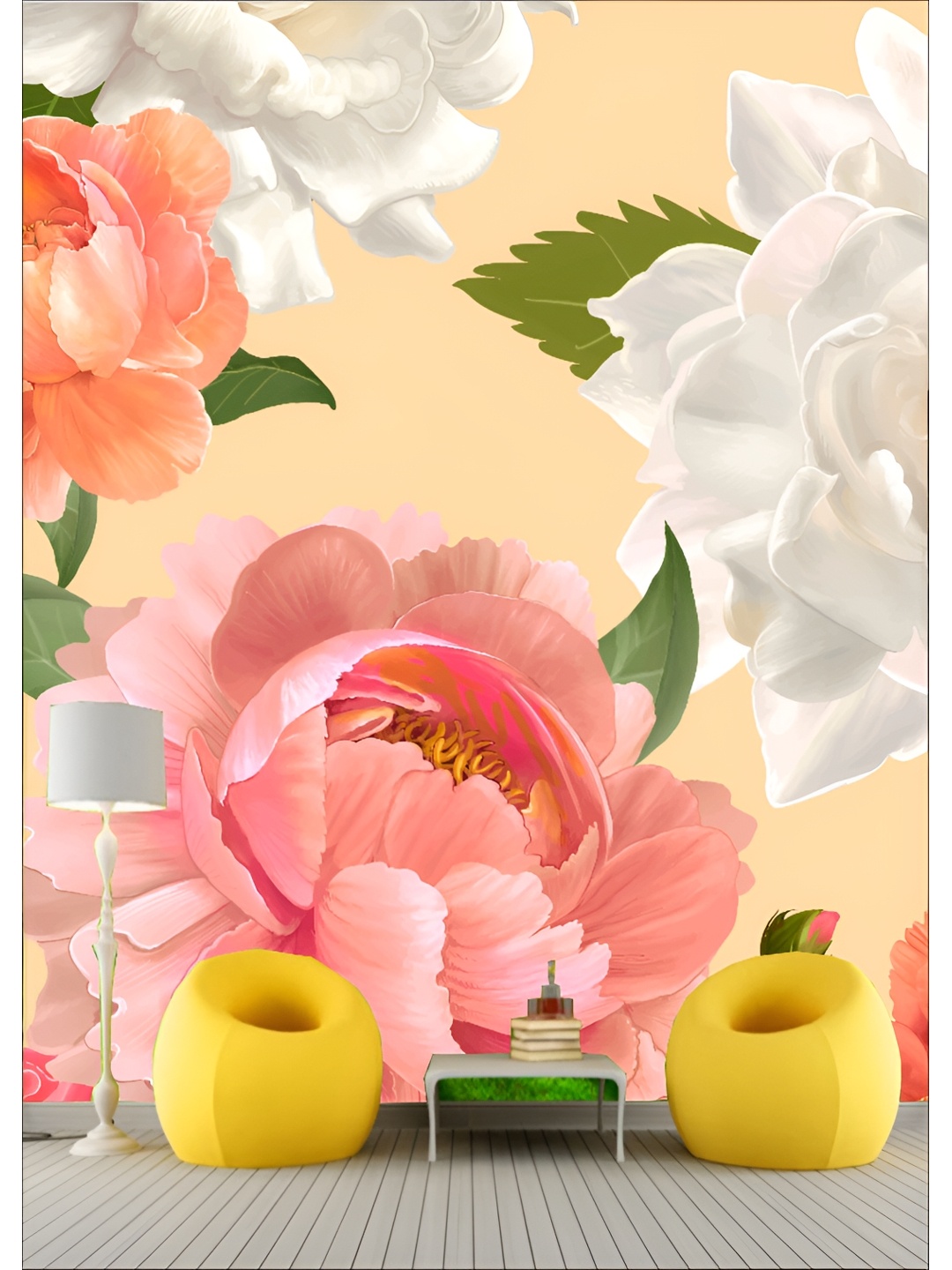 

Aura Orange & Peach 3D Printed Self Adhesive Wall Sticker