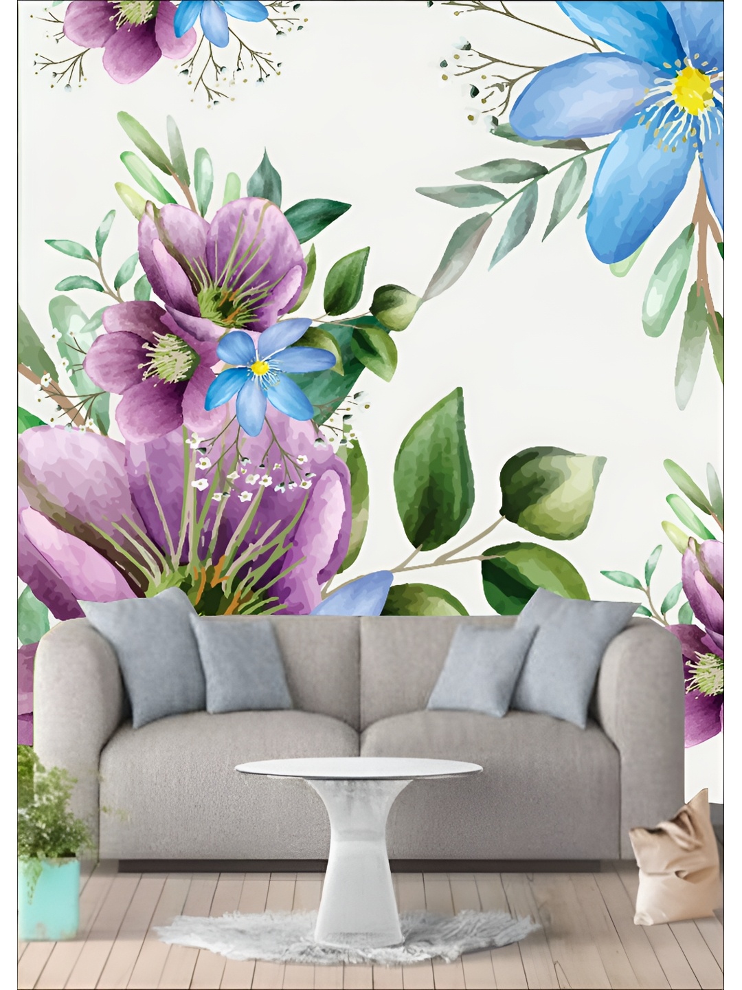 

Aura Off White & Purple 3D Printed Self Adhesive Wall Sticker