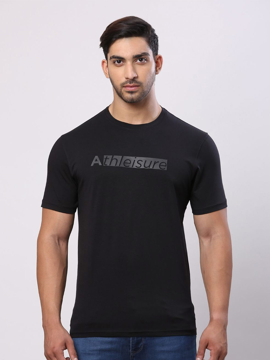 

Park Avenue Men Typography Slim Fit T-shirt, Black