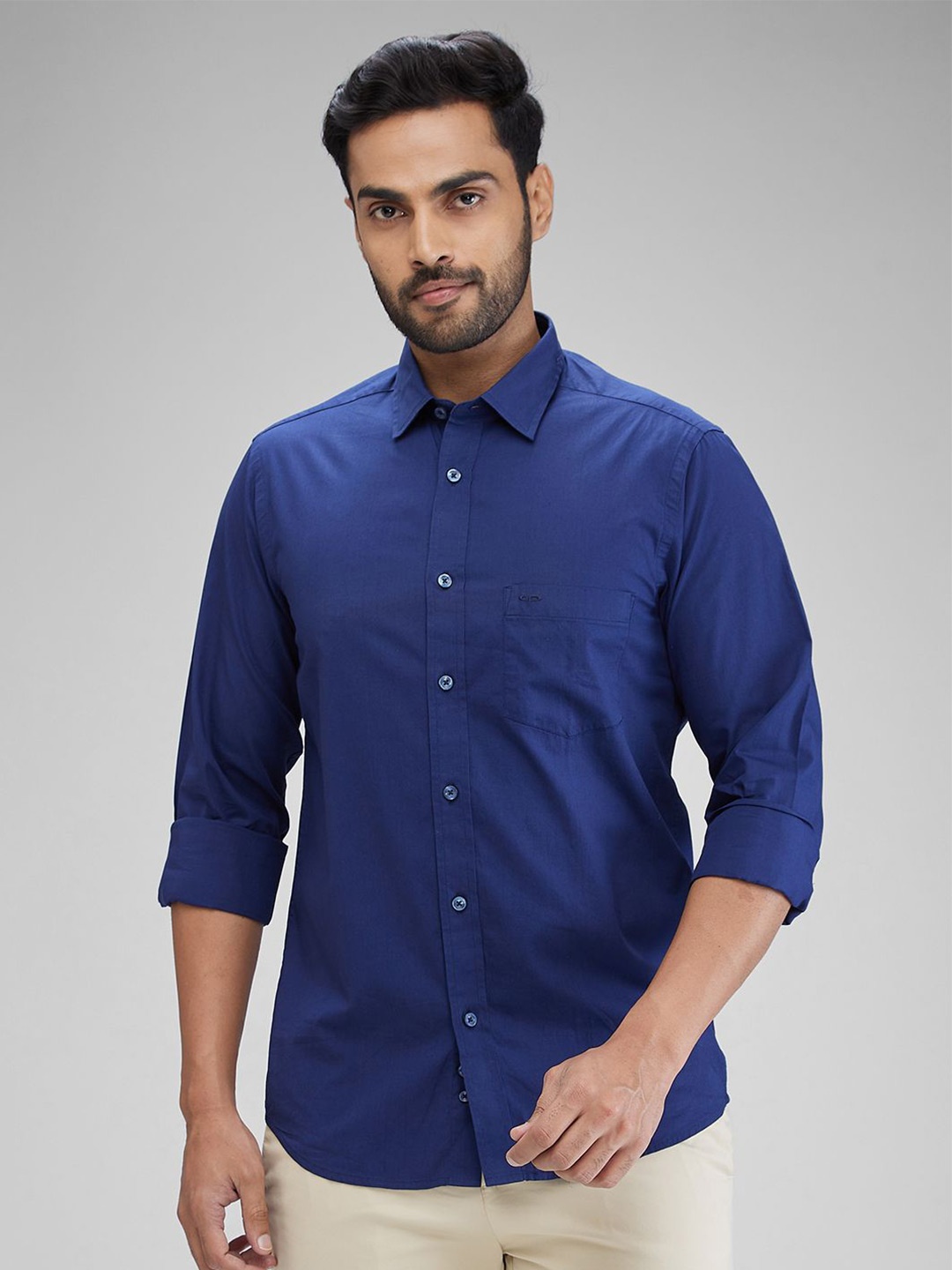 

ColorPlus Men Contemporary Opaque Casual Shirt, Blue