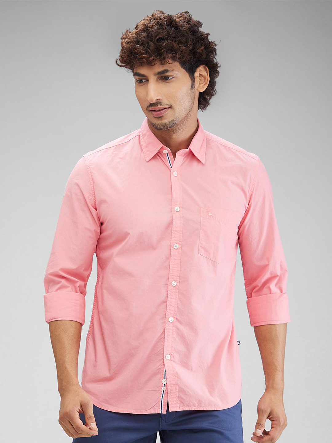 

Parx Men Slim Fit Opaque Casual Shirt, Red