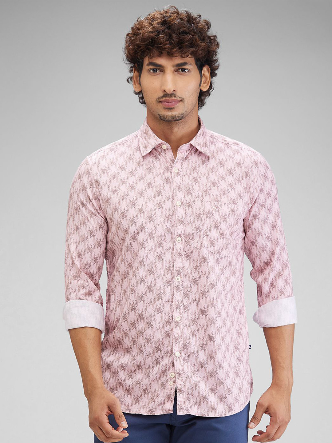 

Parx Men Slim Fit Floral Opaque Printed Casual Shirt, Red