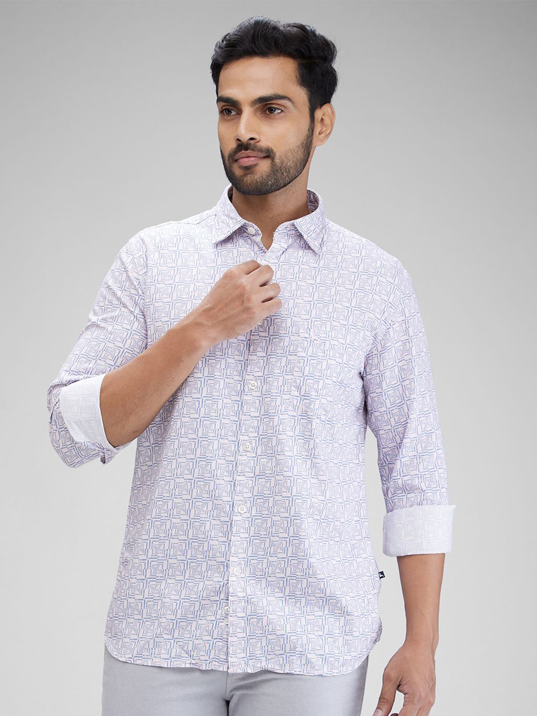 

Parx Men Slim Fit Floral Opaque Printed Casual Shirt, Red