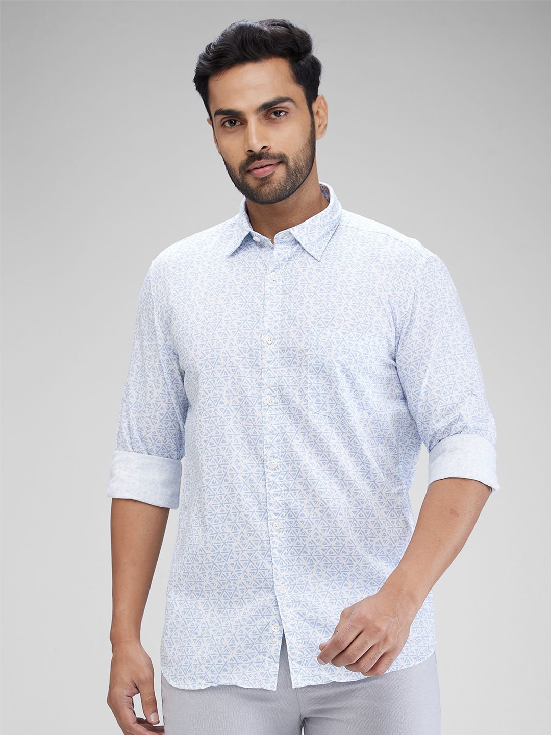 

Parx Men Slim Fit Floral Opaque Printed Casual Shirt, White