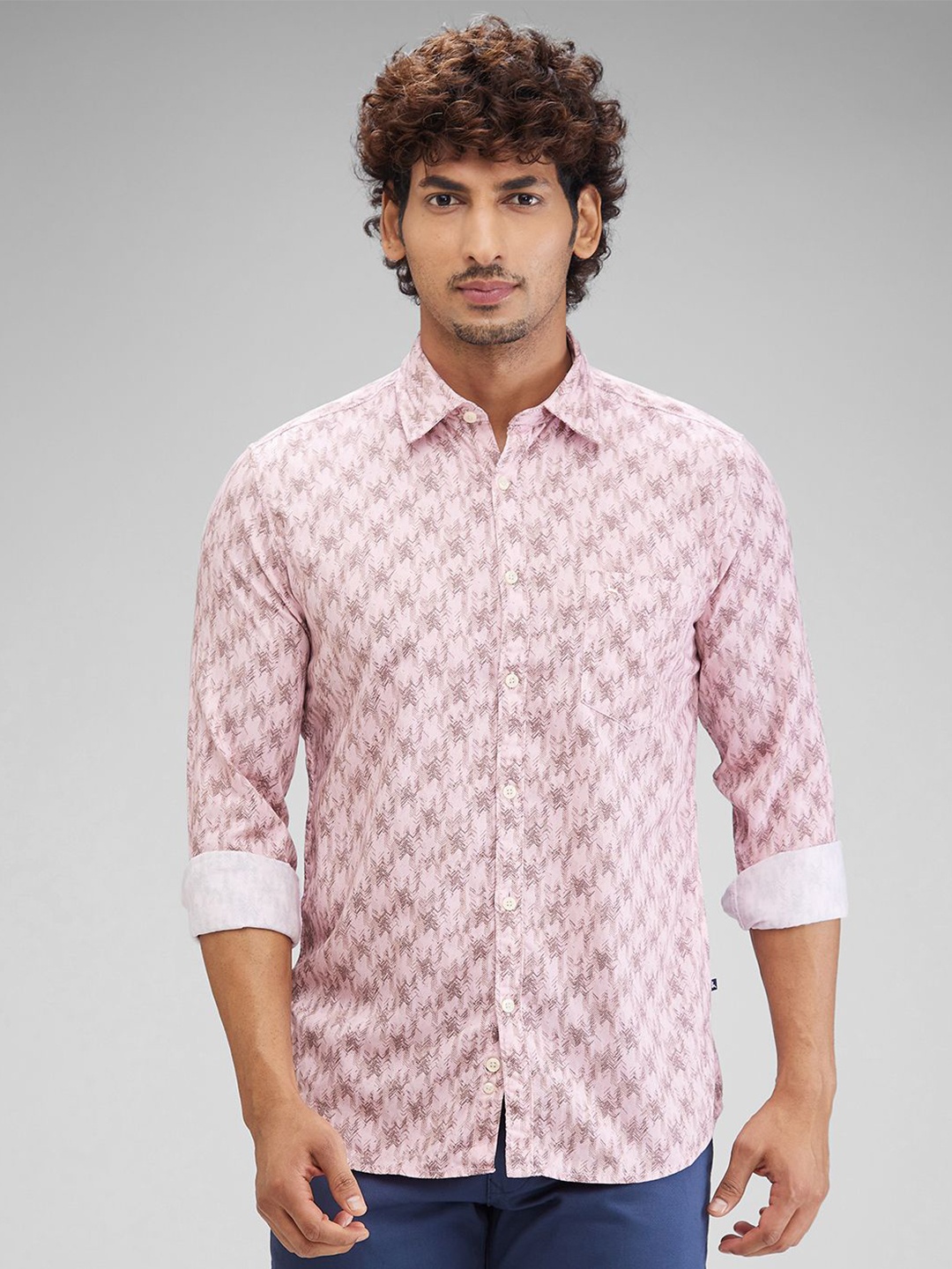 

Parx Men Slim Fit Floral Opaque Printed Casual Shirt, Red