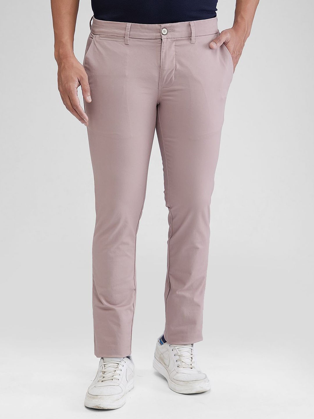 

Parx Men Slim Fit Trousers, Red