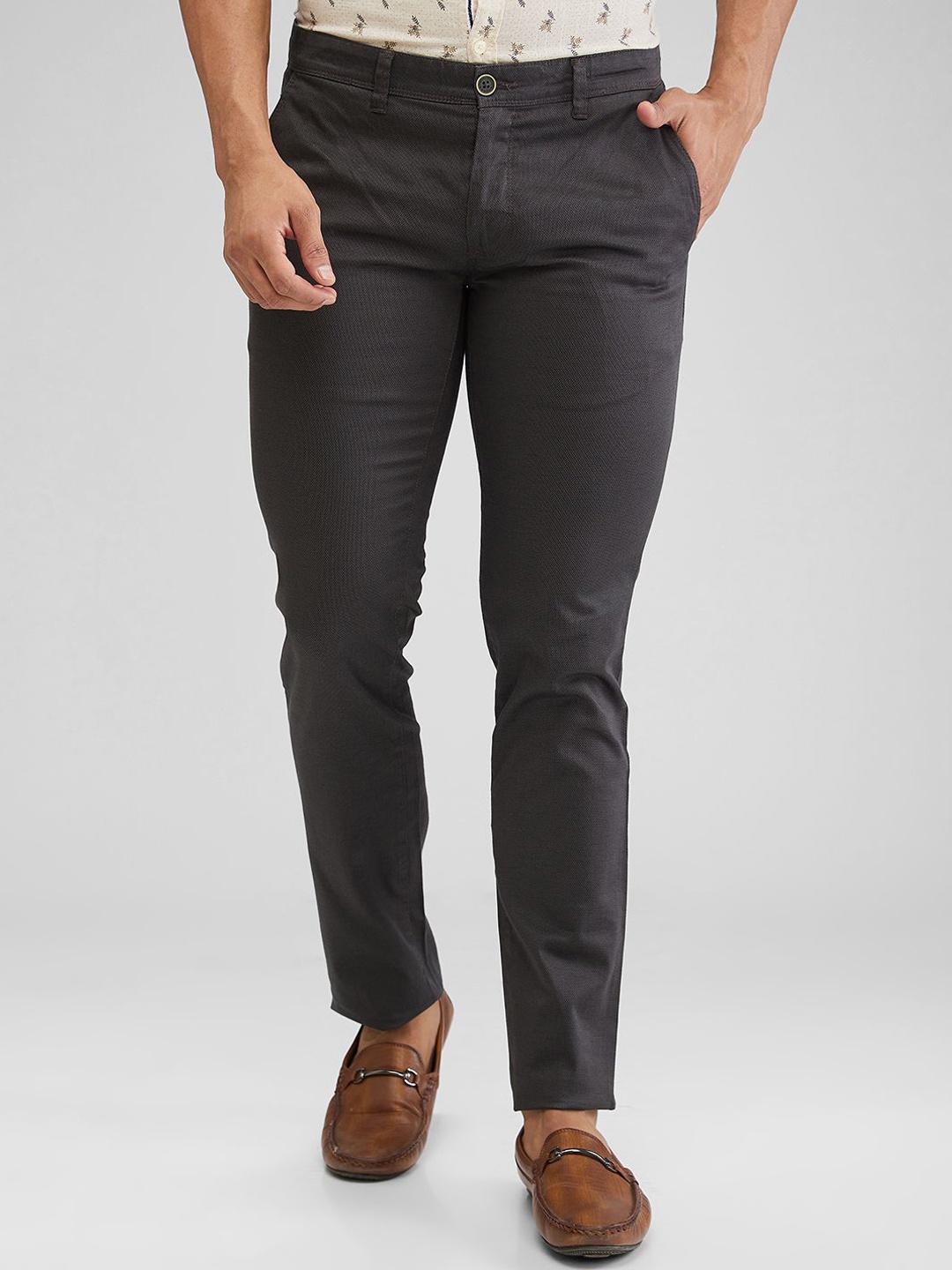 

Parx Men Slim Fit Trousers, Green