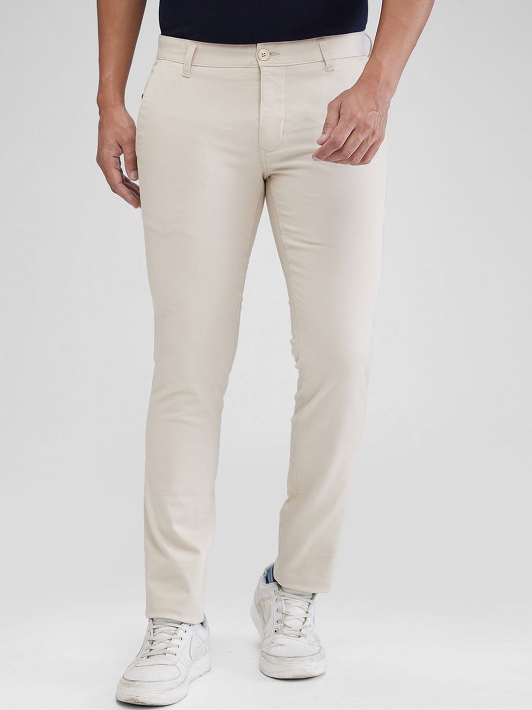

Parx Men Slim Fit Trousers, Beige