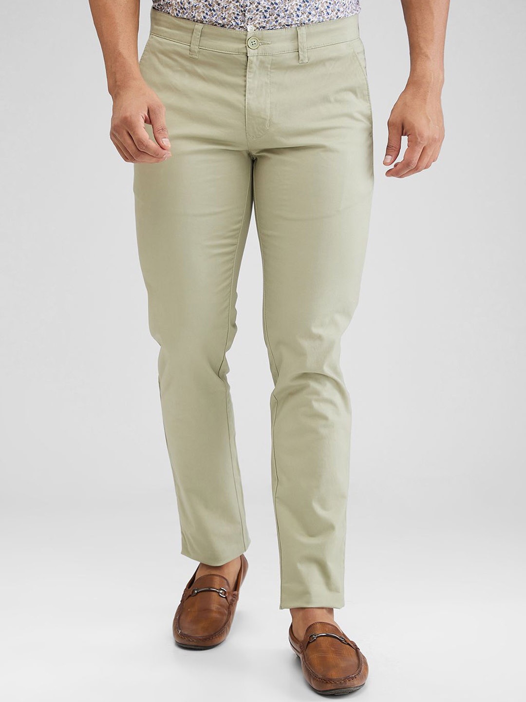 

Parx Men Tapered Fit Trousers, Green