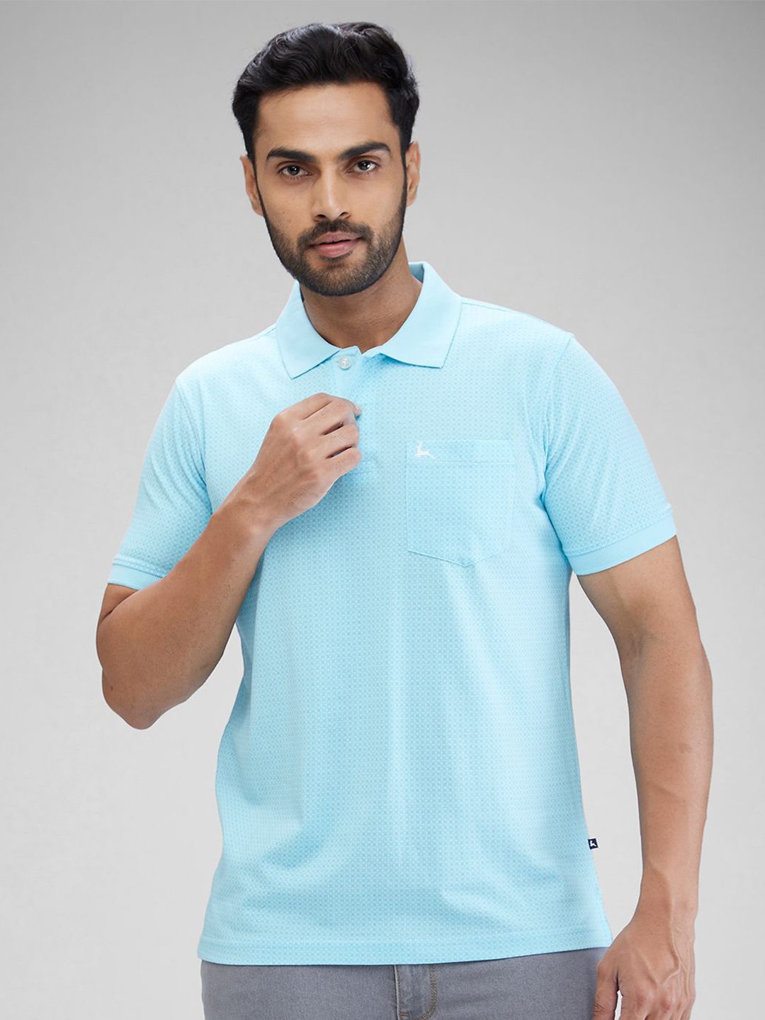 

Parx Men Polo Collar Pockets T-shirt, Blue