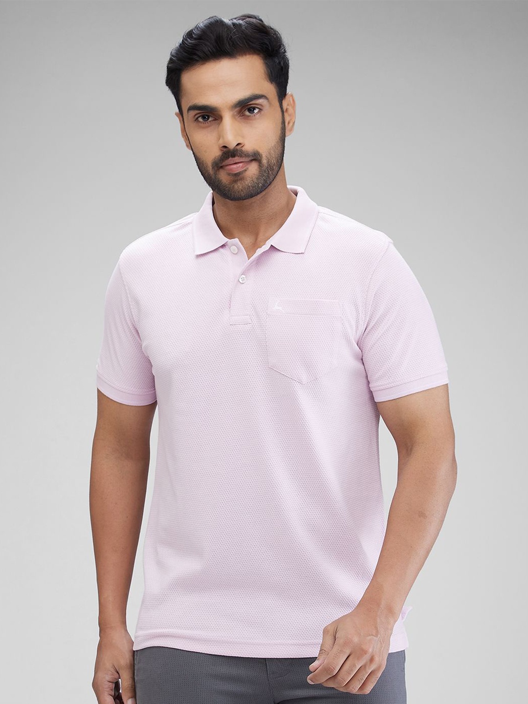 

Parx Men Polo Collar Pockets T-shirt, Violet