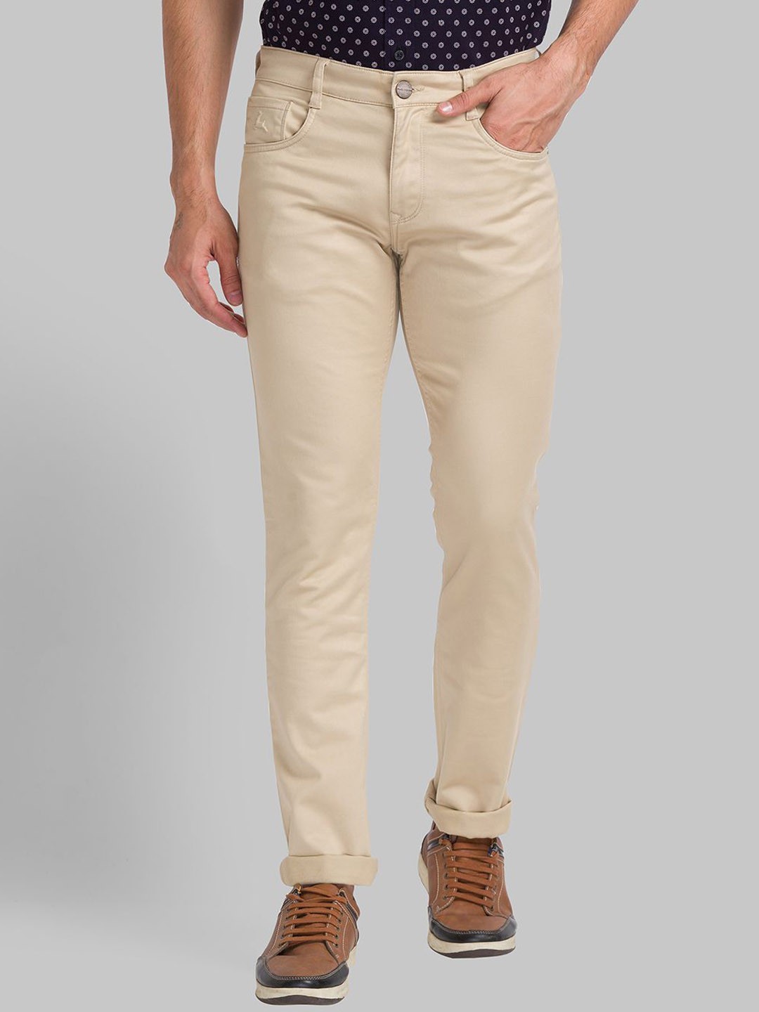 

Parx Men Slim Fit Jeans, Beige