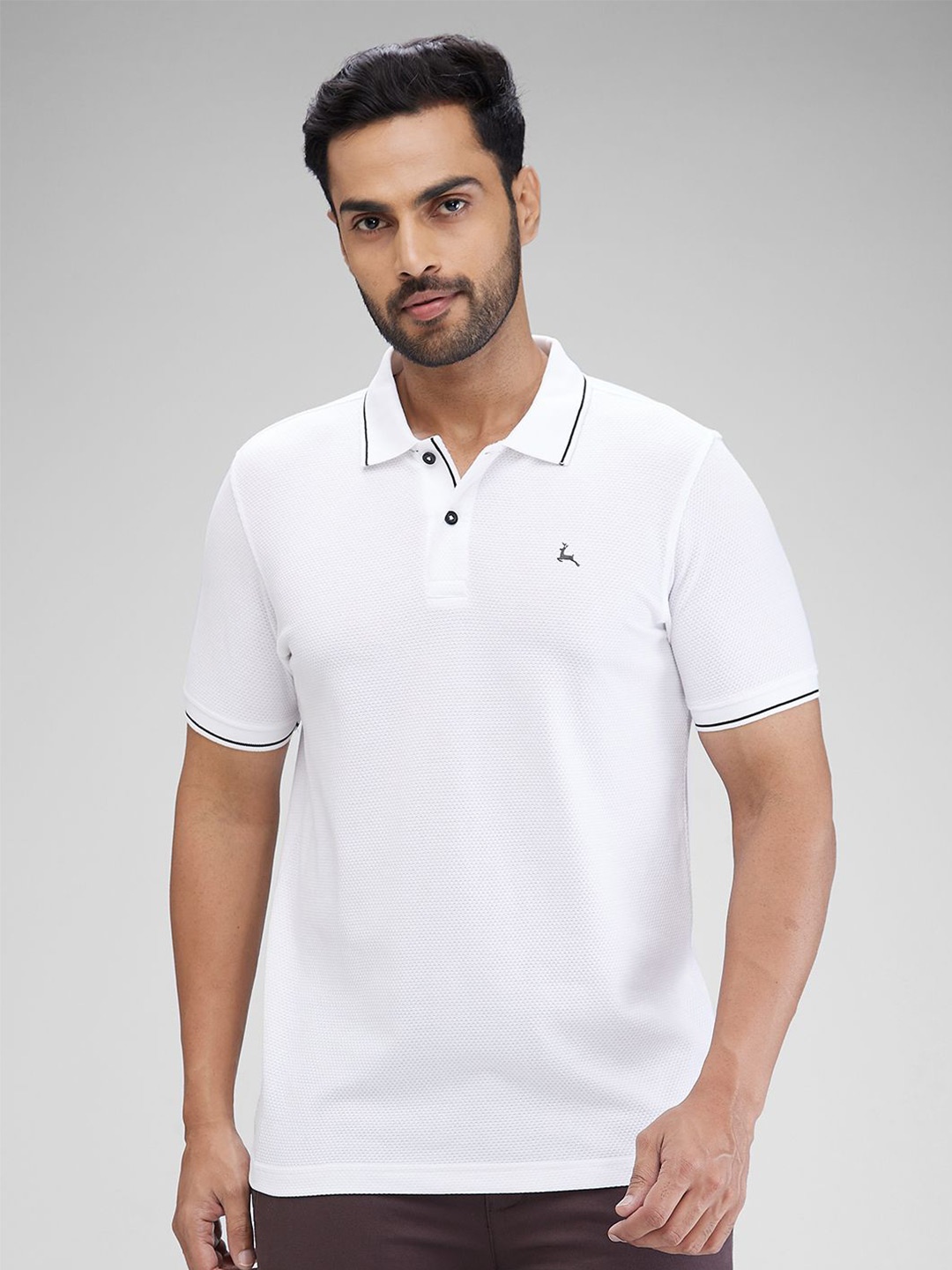 

Parx Men Polo Collar T-shirt, White