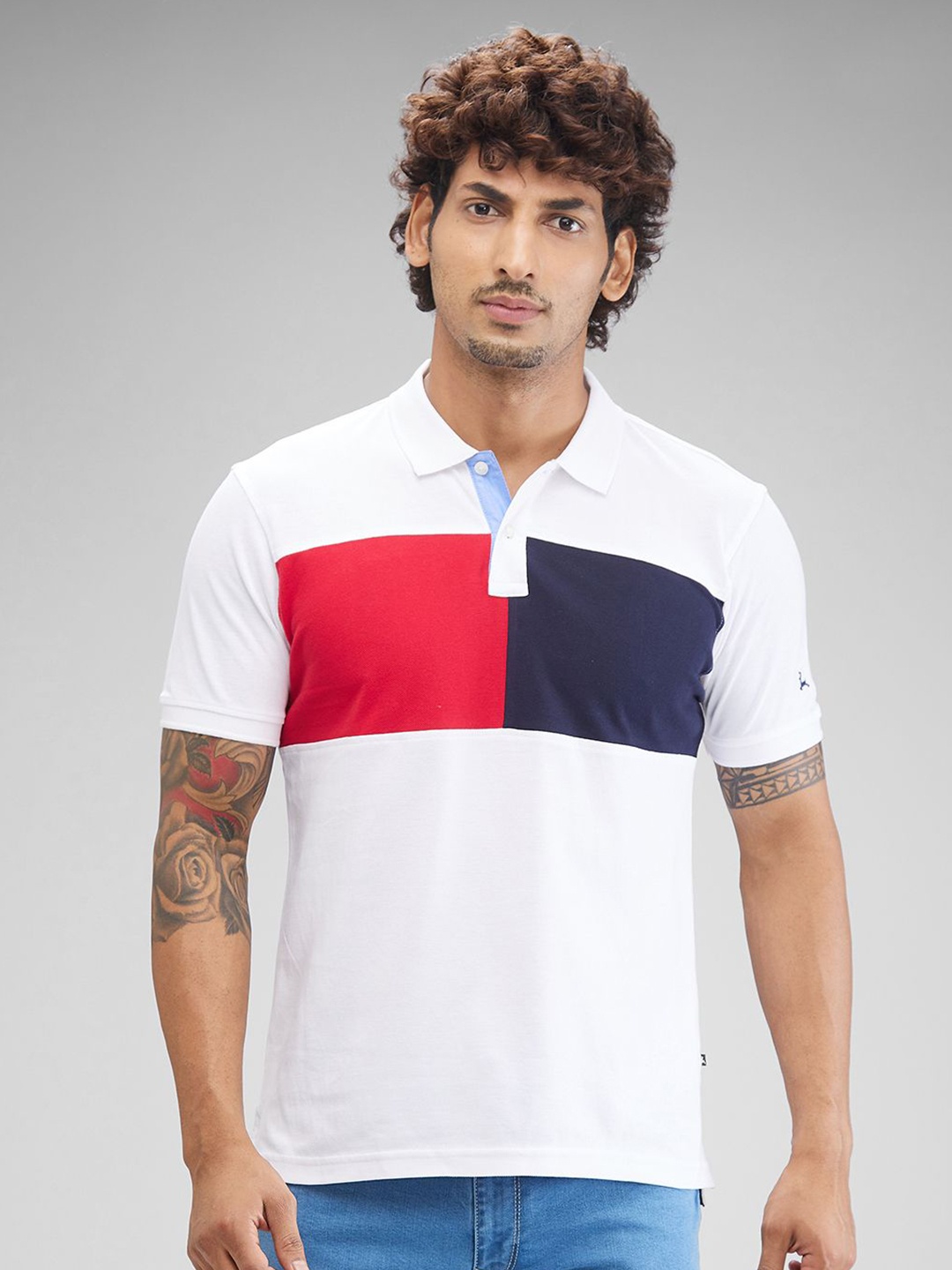 

Parx Men Polo Collar Pockets T-shirt, White