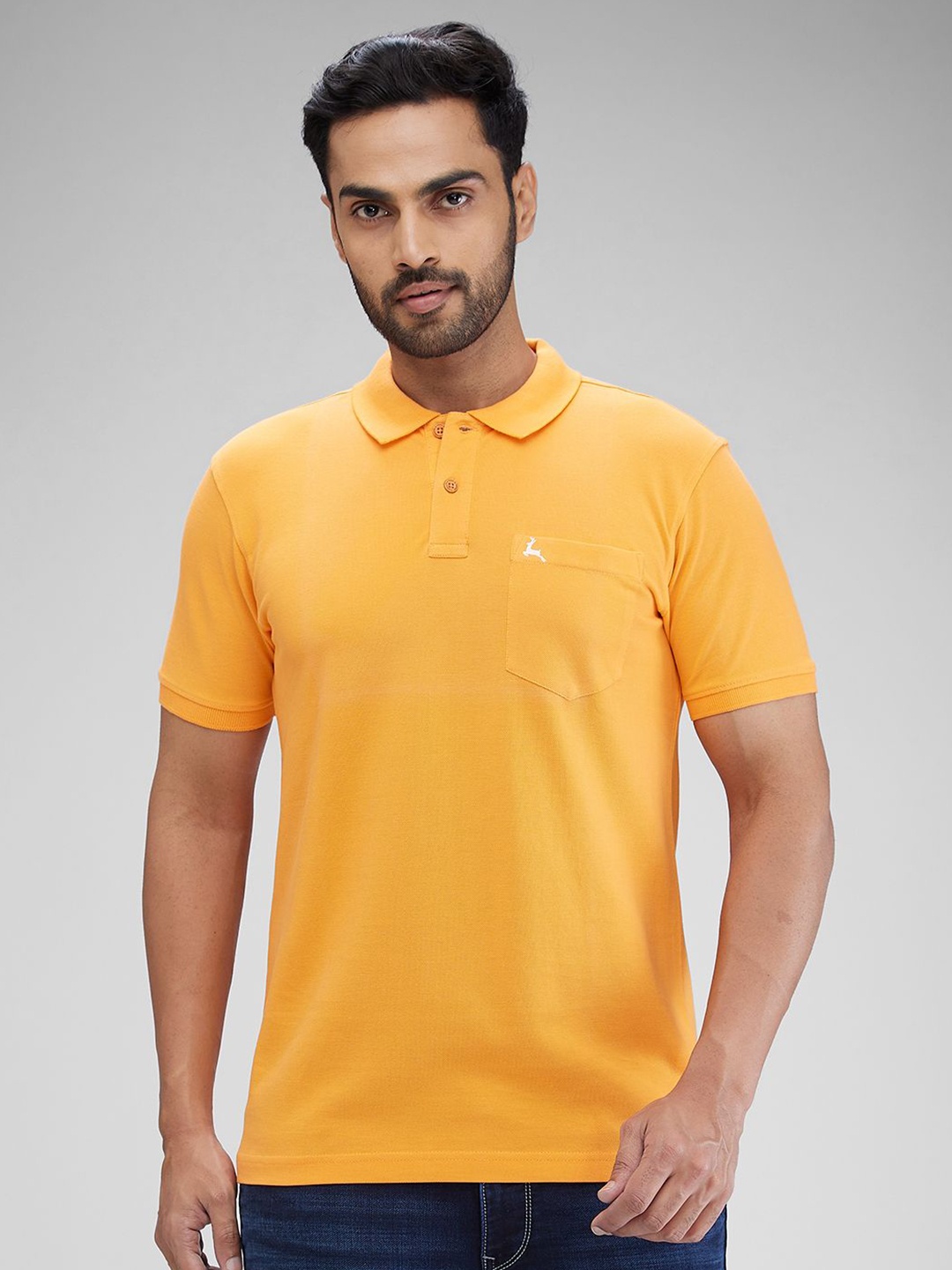 

Parx Men Polo Collar Pockets T-shirt, Orange